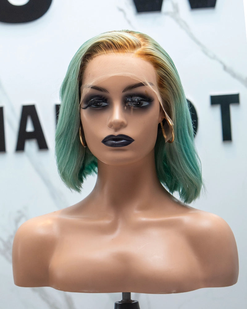 Pixie Vert Turquoise Wig