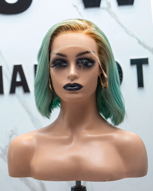 Pixie Vert Turquoise Wig